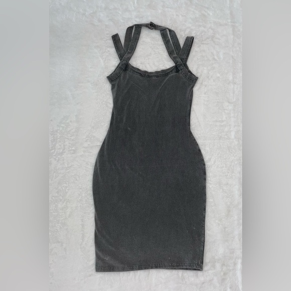 NWOT ASOS Mini Dress Grey Gray S/M Stretchy Tight Bodycon Sexy Hot Flattering​ - Picture 7 of 7